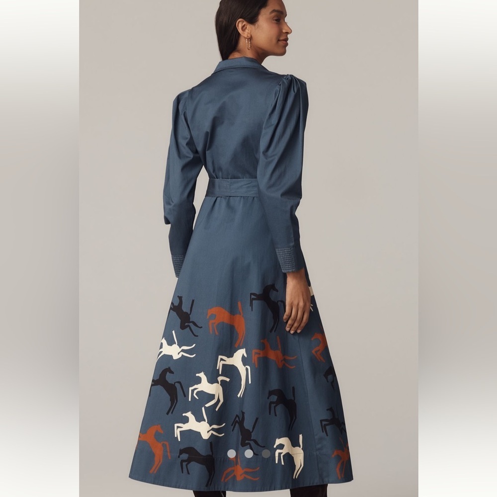 🎉SUPER RARE🎉 Anthropologie NWT Caroline K Anais Long Sleeve V-Neck Dress size S. - Picture 4 of 7
